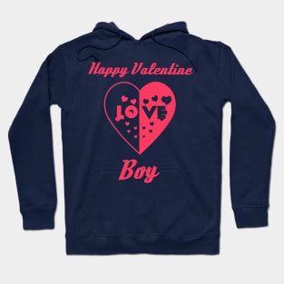 Heart in Love to Valentine Day Boy Hoodie